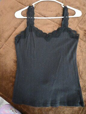 Black Tank With Lace